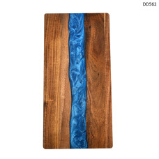 Placă din lemn de salcâm cu rășină epoxidică albastră - DD562 - Sellzone.bg Placă din lemn de salcâm cu rășină epoxidică albastră - DD562