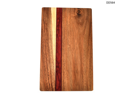 Tocător cu rășină epoxidică roșie din lemn de acacia - DD564 - Sellzone.bg Tocător cu rășină epoxidică roșie din lemn de acacia - DD564