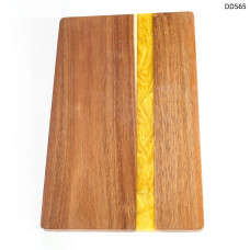 Tocator cu rășină epoxidică galbenă din lemn de acacia - DD565 - Sellzone.bg Tocator cu rășină epoxidică galbenă din lemn de acacia - DD565