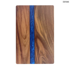 Tocator cu rășină epoxidică albastră din lemn de acacia - DD566 - Sellzone.bg Tocator cu rășină epoxidică albastră din lemn de acacia - DD566