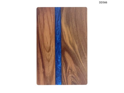 Tocator cu rășină epoxidică albastră din lemn de acacia - DD566 - Sellzone.bg Tocator cu rășină epoxidică albastră din lemn de acacia - DD566