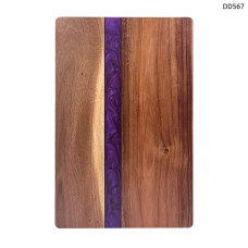 Tocator din lemn de acacia cu rășină epoxidică violetă - DD567 - Sellzone.bg Tocator din lemn de acacia cu rășină epoxidică violetă - DD567