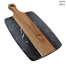 Tocător din lemn natural de acacia cu design marmorat - DD570 / DD571 - Sellzone.bg Tocător din lemn natural de acacia cu design marmorat - DD570 / DD571