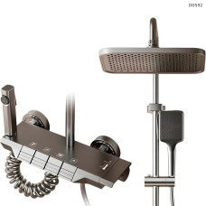 Baterie de duș de lux cu butoane tip pian, culoare titan – DD592 - Sellzone.bg Baterie de duș de lux cu butoane tip pian, culoare titan – DD592