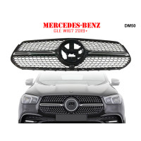 Grilă neagră cu detalii argintii pentru Mercedes GLE W167 2019+ - DM50 - Sellzone.bg Grilă neagră cu detalii argintii pentru Mercedes GLE W167 2019+ - DM50
