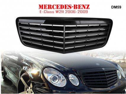 Grilă frontală AMG neagră lucioasă pentru Mercedes E W211 06-09 - DM59 - Sellzone.bg Grilă frontală AMG neagră lucioasă pentru Mercedes E W211 06-09 - DM59