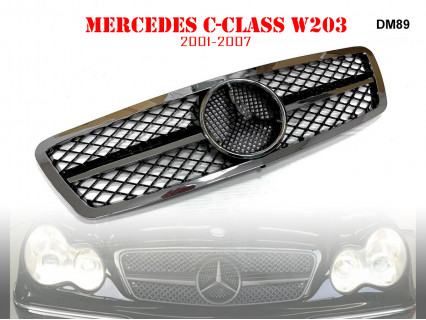 Grilă sport neagră stil AMG pentru Mercedes C W203 - DM89 - Sellzone.bg Grilă sport neagră stil AMG pentru Mercedes C W203 - DM89