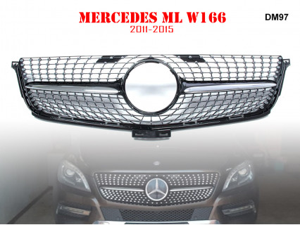 Grilă frontală Diamond pentru Mercedes ML W166 2011-2015 - DM97 - Sellzone.bg Grilă frontală Diamond pentru Mercedes ML W166 2011-2015 - DM97