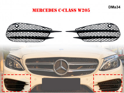 Grile cu halogen negre pentru Mercedes C W205 - DMa34 - Sellzone.bg Grile cu halogen negre pentru Mercedes C W205 - DMa34