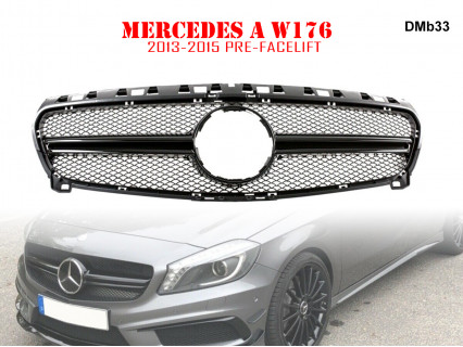 Grilă frontală neagră AMG pentru Mercedes A W176 - DMb33 - Sellzone.bg Grilă frontală neagră AMG pentru Mercedes A W176 - DMb33