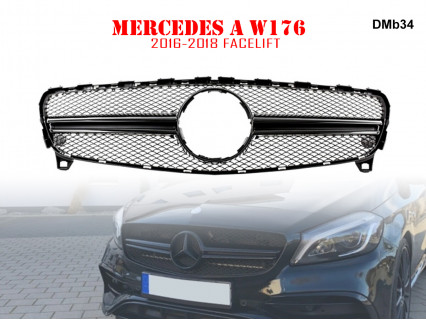 Grilă frontală neagră AMG pentru Mercedes A W176 - DMb34 - Sellzone.bg Grilă frontală neagră AMG pentru Mercedes A W176 - DMb34