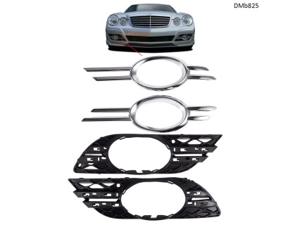 Grile pentru proiectoare DMb825 cu ornamente cromate Mercedes E-Class W211 Facelift (2007–2009) - DMb825 - Sellzone.bg Grile pentru proiectoare DMb825 cu ornamente cromate Mercedes E-Class W211 Facelift (2007–2009) - DMb825