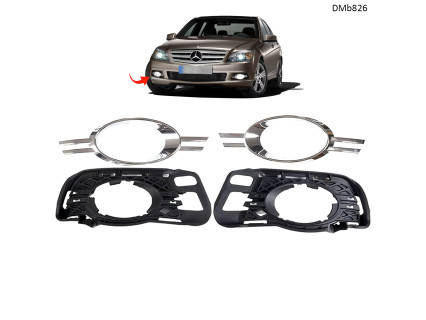 Grile pentru proiectoare cu ornamente cromate pentru Mercedes-Benz C-Class W204 - DMb826 - Sellzone.bg Grile pentru proiectoare cu ornamente cromate pentru Mercedes-Benz C-Class W204 - DMb826