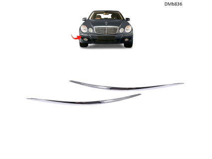 Benzi cromate  halogen bara față Mercedes E W211 2007–2009 - DMb836