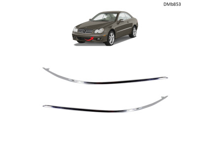 Ornamente cromate pentru bara față Mercedes CLK W209 (2002–2005) - DMb853
