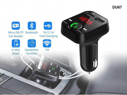 Transmițător FM Bluetooth cu funcție hands free - DU67 - Sellzone.bg Transmițător FM Bluetooth cu funcție hands free - DU67