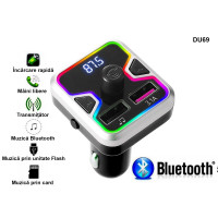 Transmițător FM Bluetooth color pentru mașină - DU69 - Sellzone.bg Transmițător FM Bluetooth color pentru mașină - DU69