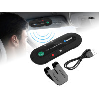 Transmițător FM Bluetooth pentru parasolar auto, timp de convorbire 10 ore - DU80 - Sellzone.bg Transmițător FM Bluetooth pentru parasolar auto, timp de convorbire 10 ore - DU80