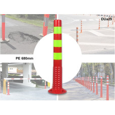 Stalp reflectorizant portocaliu de avertizare de PE 68 cm  - DUa29 - Sellzone.bg Stalp reflectorizant portocaliu de avertizare de PE 68 cm  - DUa29