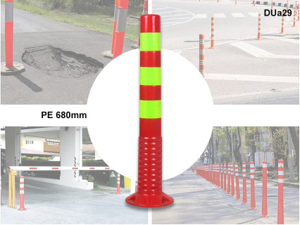 Stalp reflectorizant portocaliu de avertizare de PE 68 cm  - DUa29 - Sellzone.bg Stalp reflectorizant portocaliu de avertizare de PE 68 cm  - DUa29