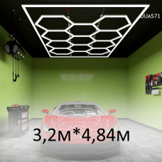 Iluminare LED pentru tavan si garaj Honeycomb 3,2m x 4,84m - DUa571 - Sellzone.bg Iluminare LED pentru tavan si garaj Honeycomb 3,2m x 4,84m - DUa571