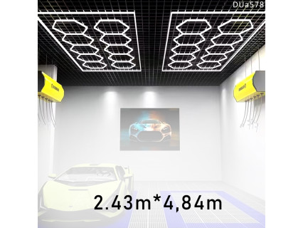 Iluminare LED cu hexagoane Fagure pentru tavan si garaj - DUa578 - Sellzone.bg Iluminare LED cu hexagoane Fagure pentru tavan si garaj - DUa578