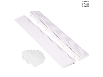 Margine / capăt / colț alb pentru lateralul pardoselii modulare din PVC - DUa607/8/9 - Sellzone.bg Margine / capăt / colț alb pentru lateralul pardoselii modulare din PVC - DUa607/8/9