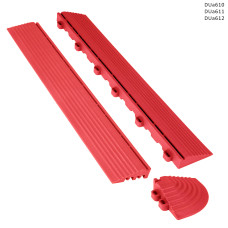Margine / capăt / colț roșu pentru partea laterală a pardoselii modulare din PVC – DUa610 / DUa611 / DUa612 - Sellzone.bg Margine / capăt / colț roșu pentru partea laterală a pardoselii modulare din PVC – DUa610 / DUa611 / DUa612