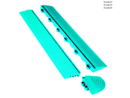 Canturi/margini/colț albastru turcoaz pentru partea laterală a pardoselii modulare din PVC – DUa622/623/624 - Sellzone.bg Canturi/margini/colț albastru turcoaz pentru partea laterală a pardoselii modulare din PVC – DUa622/623/624