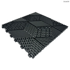 Plăci PVC pentru pardoseli modulare de garaj – design 3D negru - DUa639 - Sellzone.bg Plăci PVC pentru pardoseli modulare de garaj – design 3D negru - DUa639
