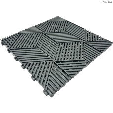 Plăci PVC pardoseala modulare de garaj – design 3D gri - DUa640 - Sellzone.bg Plăci PVC pardoseala modulare de garaj – design 3D gri - DUa640