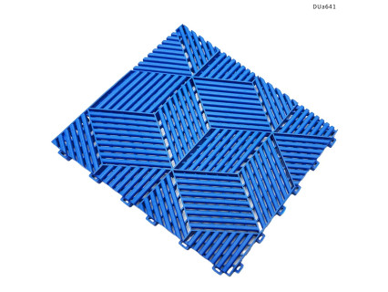 Plăci PVC pentru pardoseli modulare de garaj – design 3D albastru - DUa641 - Sellzone.bg Plăci PVC pentru pardoseli modulare de garaj – design 3D albastru - DUa641