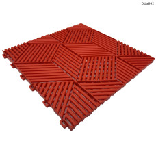 Plăci PVC pentru pardoseli modulare de garaj – design 3D roșu - DUa642 - Sellzone.bg Plăci PVC pentru pardoseli modulare de garaj – design 3D roșu - DUa642