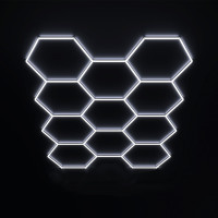 11 x Panouri hexagonale, iluminare LED tip fagure pentru casă, garaj și atelier - DUa655 - Sellzone.bg 11 x Panouri hexagonale, iluminare LED tip fagure pentru casă, garaj și atelier - DUa655
