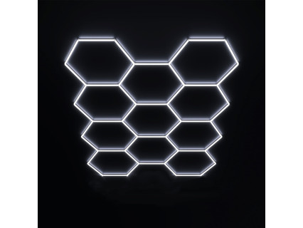 11 x Panouri hexagonale, iluminare LED tip fagure pentru casă, garaj și atelier - DUa655 - Sellzone.bg 11 x Panouri hexagonale, iluminare LED tip fagure pentru casă, garaj și atelier - DUa655
