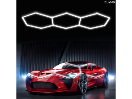Iluminat liniar LED „Fagure ” - 3 hexagoane pentru garaj și piese auto - DUa660 - Sellzone.bg Iluminat liniar LED „Fagure ” - 3 hexagoane pentru garaj și piese auto - DUa660