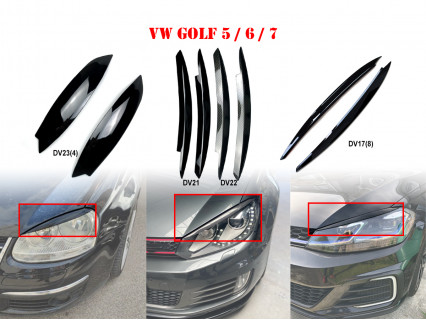 Accesorii tuning faruri pentru VW Golf 5 6 7 2005-2018 - DV17-DV24