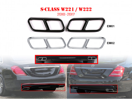 Autocolante evacuare dublă pentru Mercedes S W221 W222 - EM01/EM02 - Sellzone.bg Autocolante evacuare dublă pentru Mercedes S W221 W222 - EM01/EM02