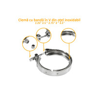 304 Clemă bandă din oțel inoxidabil cu bandă în V 2,25" 2,5" 2,75" 3" 3,5" - EU35-39 - Sellzone.bg 304 Clemă bandă din oțel inoxidabil cu bandă în V 2,25" 2,5" 2,75" 3" 3,5" - EU35-39