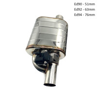 Tavă de evacuare din stânga cu supapă, amortizor și telecomandă 51 /63 /76MM - Ed90-94 - Sellzone.bg Tavă de evacuare din stânga cu supapă, amortizor și telecomandă 51 /63 /76MM - Ed90-94
