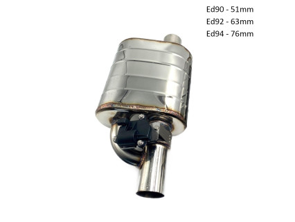 Tavă de evacuare din stânga cu supapă, amortizor și telecomandă 51 /63 /76MM - Ed90-94 - Sellzone.bg Tavă de evacuare din stânga cu supapă, amortizor și telecomandă 51 /63 /76MM - Ed90-94
