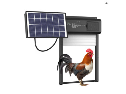 Ușă pentru coteț de găini cu deschidere și închidere automată cu panou solar – I45 - Sellzone.bg Ușă pentru coteț de găini cu deschidere și închidere automată cu panou solar – I45