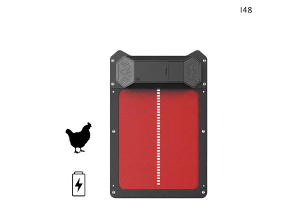 Ușă automată pentru coșul de găini cu baterii, rosie - I48 - Sellzone.bg Ușă automată pentru coșul de găini cu baterii, rosie - I48