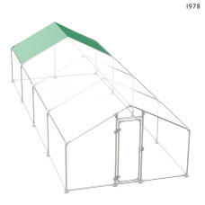 Adăpost modular metalic cu acoperiș  – pentru păsări și animale, 8x2.8m - I979  - Sellzone.bg Adăpost modular metalic cu acoperiș  – pentru păsări și animale, 8x2.8m - I979