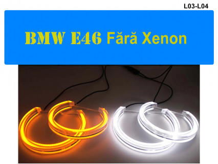 Crystal Angel Eyes în două culori pentru BMW E46 - L03 / L04 - Sellzone.bg Crystal Angel Eyes în două culori pentru BMW E46 - L03 / L04