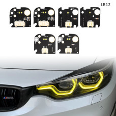 Cip CSL Yellow Angel Eyes DRL pentru BMW 3 F30 F31 2016-2019 cu faruri LED - LB12 - Sellzone.bg Cip CSL Yellow Angel Eyes DRL pentru BMW 3 F30 F31 2016-2019 cu faruri LED - LB12