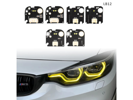 Cip CSL Yellow Angel Eyes DRL pentru BMW 3 F30 F31 2016-2019 cu faruri LED - LB12 - Sellzone.bg Cip CSL Yellow Angel Eyes DRL pentru BMW 3 F30 F31 2016-2019 cu faruri LED - LB12