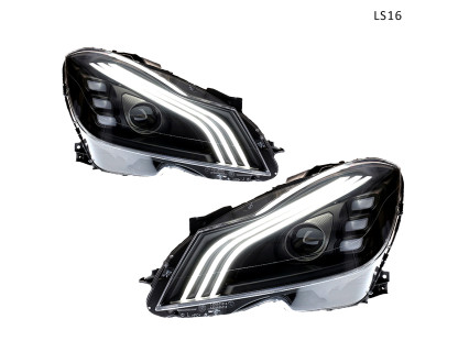 Tuning faruri LED pentru Mercedes C W204 Facelift 2011-2014 - LS16