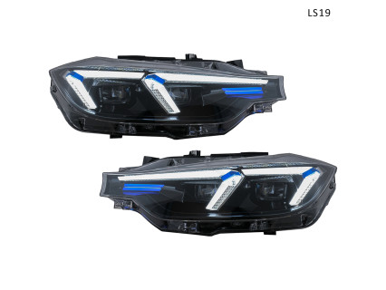 Tuning faruri LED pentru BMW 3 F30 F31 Xenon 2013-2018 cu aspect G Series – LS19