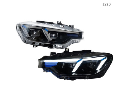 Tuning faruri LED BMW 3 F30 F31 cu halogen 2013-2018 aspect seria G – LS20